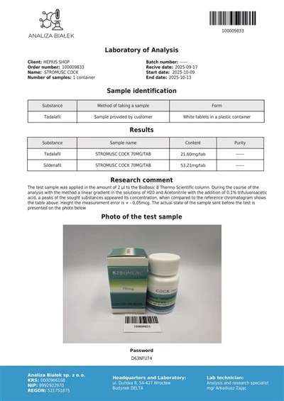 GALO-BOMBAS 70 Contém: Tadalafil – 20mg Sildenafil – 50mg